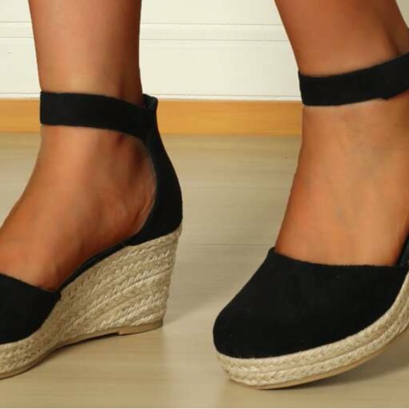 Steve Madden ankle Strap Espadrille Wedge Court Shoes size 8 - Picture 2 of 8